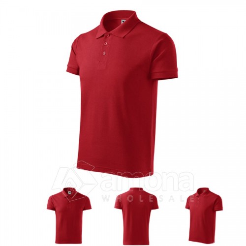 Polo marškinėliai MALFINI Cotton Red, vyriški