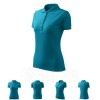 Polo marškinėliai MALFINI Pique Polo Turquoise, moteriški
