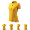 Polo Marškinėliai MALFINI Pique Polo Yellow, moteriški