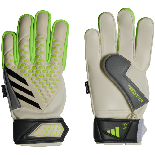 Vartininko Pirštinės" Adidas Predator Match Fingersave Junior" Baltos Ir Žalios Spalvos IA0861