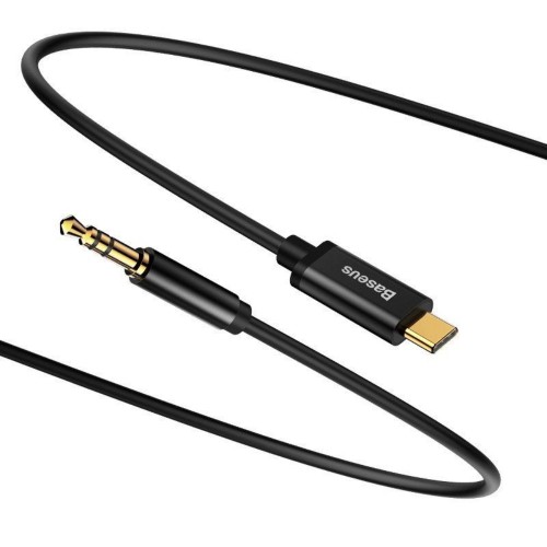 Kabelis / Adapteris USB C Kištukas - 3.5mm Stereo Kištukas 1.2m Juodas BASEUS