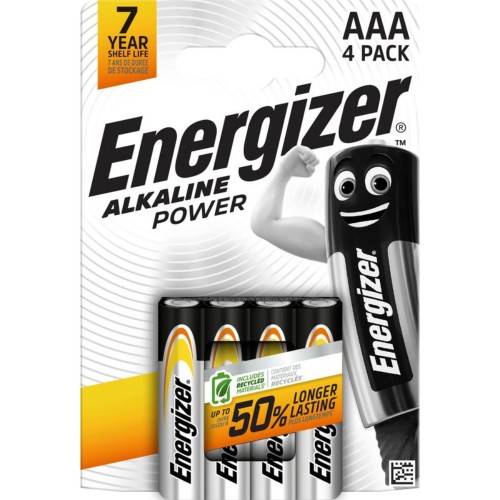 Šarminė baterija LR03 (AAA, E92) 1.5V Alkaline Power Energizer 4vnt pakuotėje