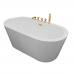Laisvai stovinti vonia su auksiniu maišytuvu AMO-1035D 148x75x58 cm