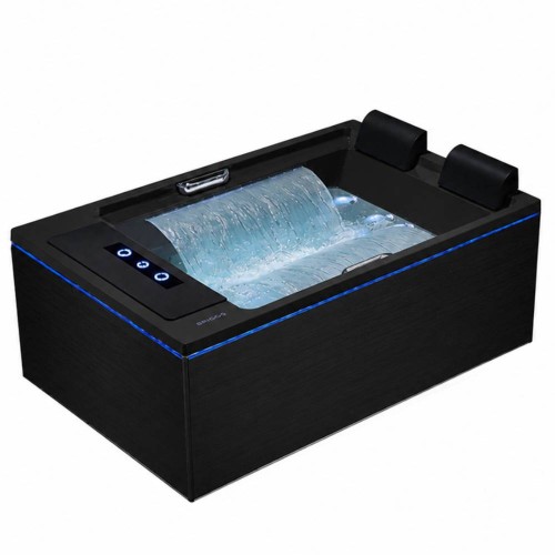 Masažinė vonia AMUE Mirage, 186x122x70 cm, Black Masažinė vonia AMUE Mirage, 186x122x70 cm, Black