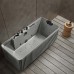 Laisvai pastatoma prie sienos montuojama SPA vonia su hidromasažu AMUE-D005G 170x75x60 cm