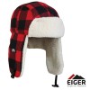 Žieminė Kepurė Eiger Fleece Korean Hat Red Check