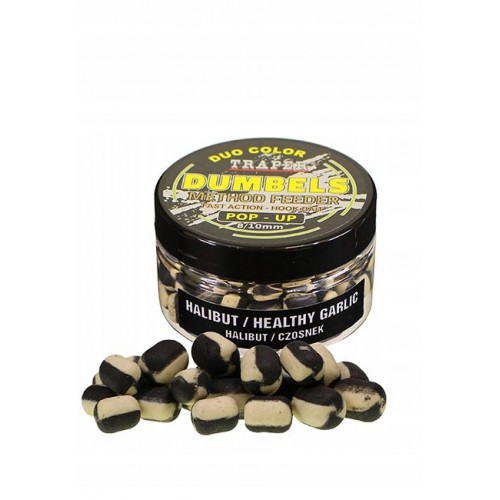 Mini boiliukai Duo Color POP-UP 30g. 8-10mm Česnakas/Halibutas