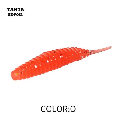 Silikoninis masalas AsaTsuri Tanta Hot Red, ilgis 2,5 cm, 20vnt