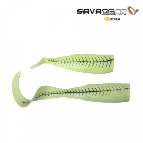 Guminukas SAVAGE GEAR Cutbait Herring Kit Green Glow Shad 20 cm.