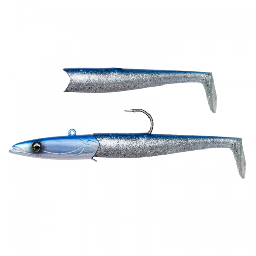 Jūrinė Guma SG Sandeel 20cm 180g Blue Silver UV