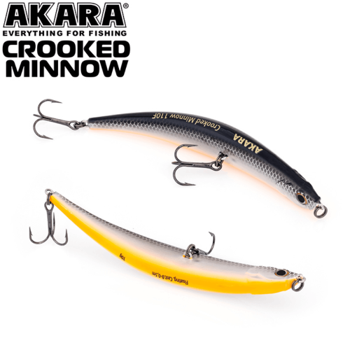Vobleris AKARA Crooked Minnow 110F, 10g, 110mm, Spalva - A9 Vobleris AKARA Crooked Minnow 110F, 10g, 110mm, Spalva - A9