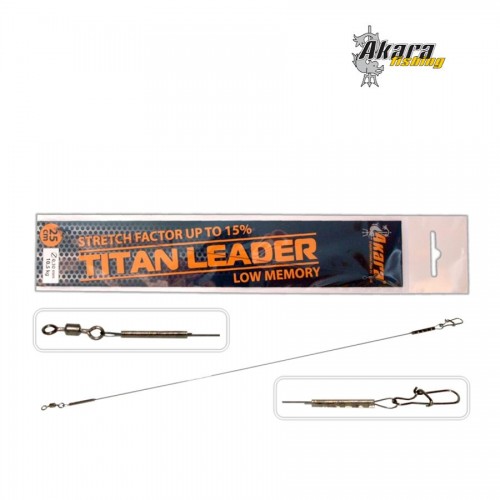 Pavadėlis 20 cm. AKARA Titan Leader 0,2 mm 