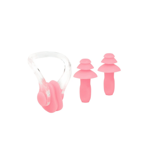 Silikoniniai ausų kištukai ir nosies spaustukas THOMS 107-EP1/NP3, Pink (Universalūs)