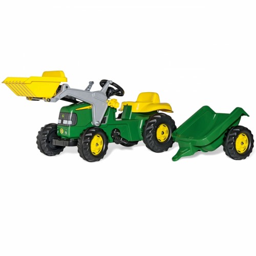 Rolly Toys Minamas Traktorius John Deere Su Kaušu Ir Priekaba 		
