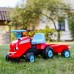 Paspiriamas traktorius vaikams su priekaba raudonas – 1–3 metų vaikams FALK Go!