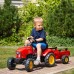 Pedalinis traktorius raudonas vaikams su priekaba ir atidaromu variklio gaubtu – 2–5 metų vaikams FALK Supercharger Pedalinis traktorius raudonas vaikams su priekaba ir atidaromu variklio gaubtu – 2–5 metų vaikams FALK Supercharger