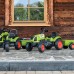 Pedalų traktorius su priekaba ir garso signalu nuo 2 metų amžiaus. FALK Žalias Claas