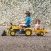 Pedalinis traktorius vaikams su ekskavatoriumi, priekiniu kaušu ir priekaba FALK Komatsu