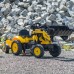 Pedalinis traktorius vaikams su ekskavatoriumi, priekiniu kaušu ir priekaba FALK Komatsu