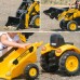 Pedalinis traktorius vaikams su ekskavatoriumi, priekiniu kaušu ir priekaba FALK Komatsu