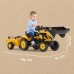 Pedalinis traktorius vaikams su ekskavatoriumi, priekiniu kaušu ir priekaba FALK Komatsu