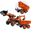 Oranžinis traktorius su priekaba nuo 3 metų FALK Kubota