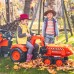 Oranžinis traktorius su priekaba nuo 3 metų FALK Kubota