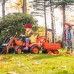 Oranžinis traktorius su priekaba nuo 3 metų FALK Kubota