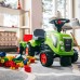 Žalias traktorius su priekaba + priedai nuo 1 metų FALK Baby Claas