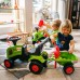 Žalias traktorius su priekaba + priedai nuo 1 metų FALK Baby Claas
