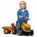 Traktorius oranžinis su priekaba nuo 1 metų amžiaus FALK JCB