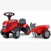 Paspiriamas traktorius vaikams su priekaba ir priedais raudonas – nuo 1 metų FALK Baby Massey Ferguson