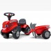 Paspiriamas traktorius vaikams su priekaba ir priedais raudonas – nuo 1 metų FALK Baby Massey Ferguson