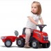 Paspiriamas traktorius vaikams su priekaba ir priedais raudonas – nuo 1 metų FALK Baby Massey Ferguson