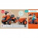 Oranžinis traktorius su priekaba + priedai nuo 1 metų FALK Kubota 