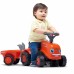 Oranžinis traktorius su priekaba + priedai nuo 1 metų FALK Kubota 