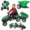 Pedalinis traktorius vaikams su priekaba ir tyliais ratais WOOPIE Farmer GoTrac MAXI