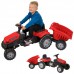 Pedalinis traktorius vaikams su savivarte priekaba ir tyliais ratais WOOPIE Farmer GoTrac MAXI