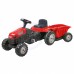 Pedalinis traktorius vaikams su savivarte priekaba ir tyliais ratais WOOPIE Farmer GoTrac MAXI