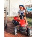 Pedalinis traktorius vaikams su savivarte priekaba ir tyliais ratais WOOPIE Farmer GoTrac MAXI