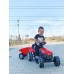 Pedalinis traktorius vaikams su savivarte priekaba ir tyliais ratais WOOPIE Farmer GoTrac MAXI