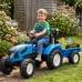 Pedalinis traktorius vaikams su priekaba mėlynas 3–7 metų vaikams FALK Landini Pedalinis traktorius vaikams su priekaba mėlynas 3–7 metų vaikams FALK Landini