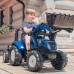 Pedalinis traktorius su priekaba mėlynas nuo 3 metų FALK New Holland