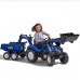 Pedalinis traktorius vaikams su priekaba – nuo 3 metų FALK New Holland mėlynas