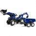 Pedalinis traktorius vaikams su priekaba – nuo 3 metų FALK New Holland mėlynas