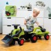 Traktorius su ekskavatoriumi, kaušu ir priekaba FALK Baby Claas