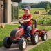 Pedalinis traktorius vaikams su priekaba bordo spalvos – 3–7 metų vaikams FALK Valtra S4