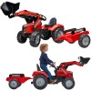Pedalinis traktorius vaikams su priekaba raudonas nuo 3 metų FALK Massey Ferguson