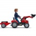 Pedalinis traktorius vaikams su priekaba raudonas nuo 3 metų FALK Massey Ferguson