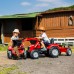 Pedalinis traktorius vaikams su priekaba raudonas nuo 3 metų FALK Massey Ferguson
